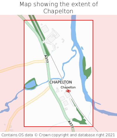 Map showing extent of Chapelton as bounding box