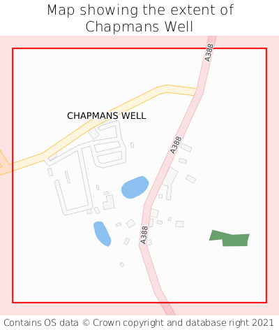 Map showing extent of Chapmans Well as bounding box