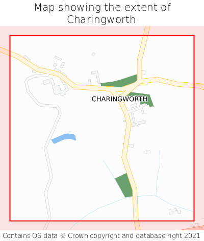 Map showing extent of Charingworth as bounding box