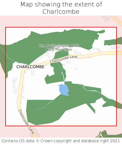 Map showing extent of Charlcombe as bounding box