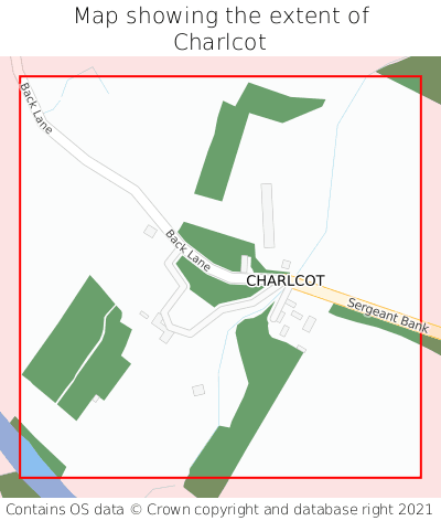 Map showing extent of Charlcot as bounding box