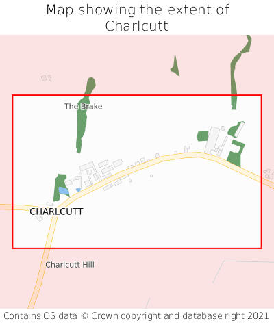 Map showing extent of Charlcutt as bounding box