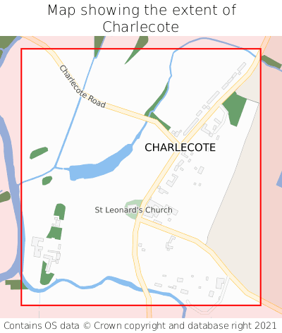 Map showing extent of Charlecote as bounding box