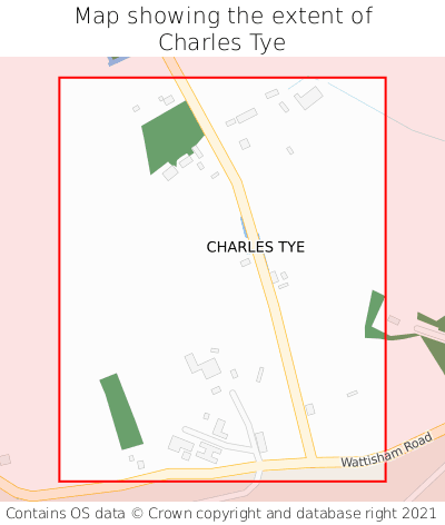 Map showing extent of Charles Tye as bounding box
