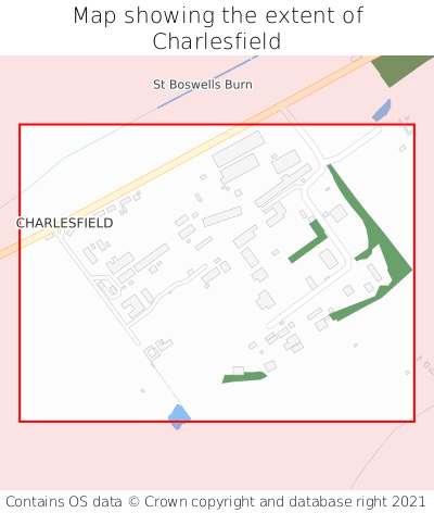 Map showing extent of Charlesfield as bounding box