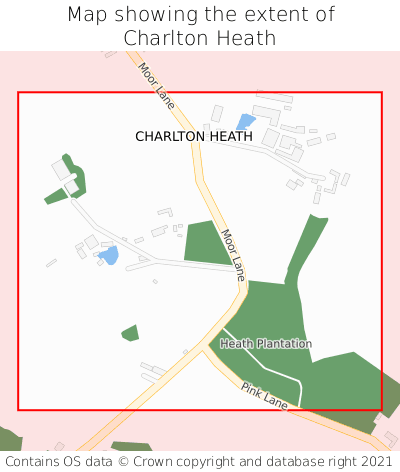 Map showing extent of Charlton Heath as bounding box