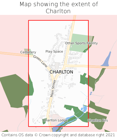 Map showing extent of Charlton as bounding box