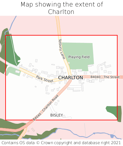 Map showing extent of Charlton as bounding box