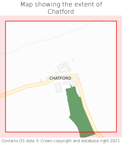 Map showing extent of Chatford as bounding box
