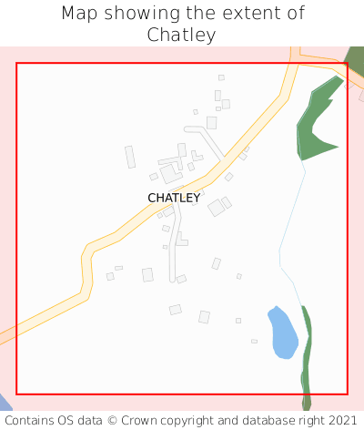 Map showing extent of Chatley as bounding box