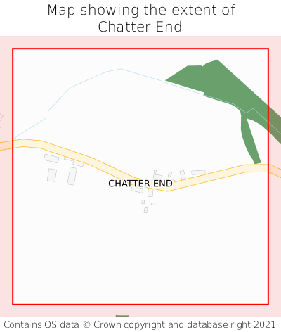 Map showing extent of Chatter End as bounding box