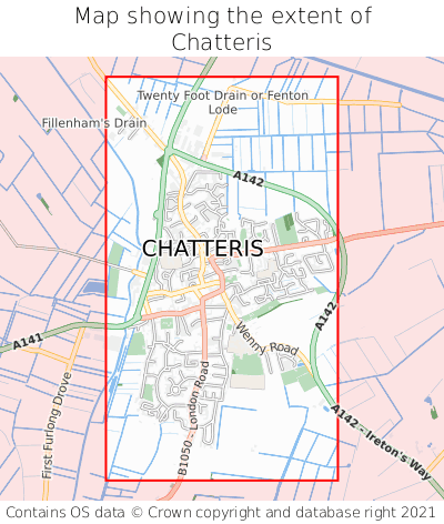 Map showing extent of Chatteris as bounding box