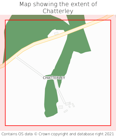 Map showing extent of Chatterley as bounding box