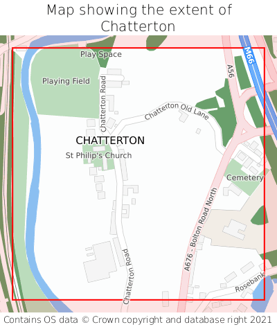 Map showing extent of Chatterton as bounding box