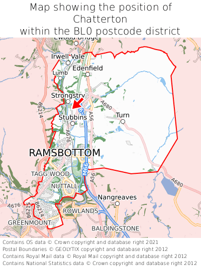 Map showing location of Chatterton within BL0