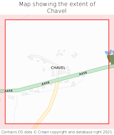 Map showing extent of Chavel as bounding box