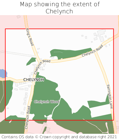 Map showing extent of Chelynch as bounding box