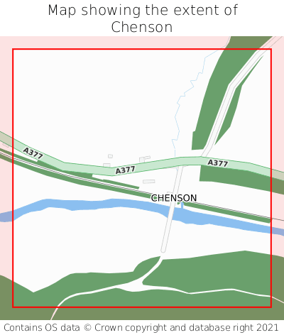 Map showing extent of Chenson as bounding box