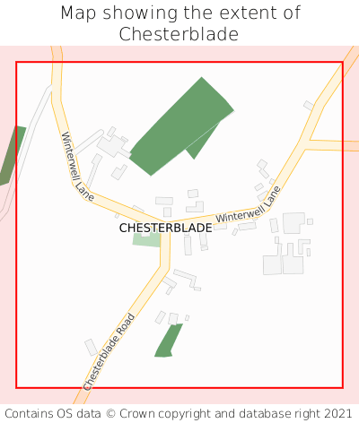 Map showing extent of Chesterblade as bounding box