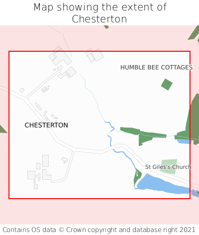 Map showing extent of Chesterton as bounding box