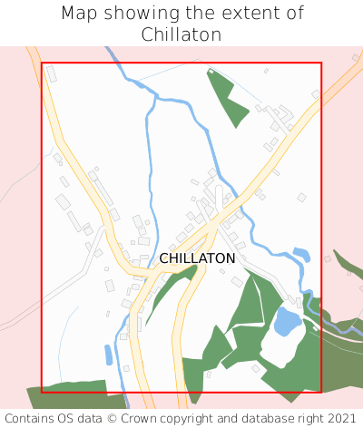 Map showing extent of Chillaton as bounding box