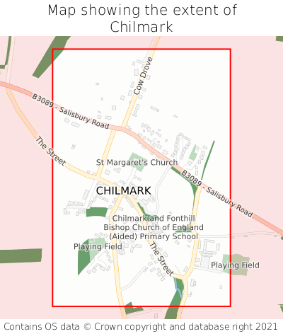 Map showing extent of Chilmark as bounding box