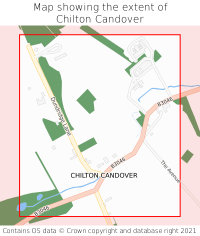 Map showing extent of Chilton Candover as bounding box