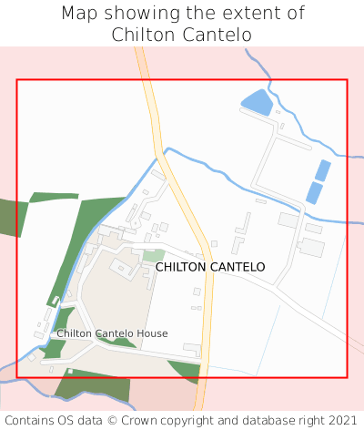 Map showing extent of Chilton Cantelo as bounding box