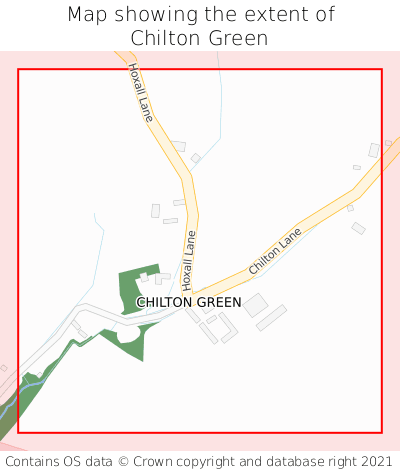 Map showing extent of Chilton Green as bounding box
