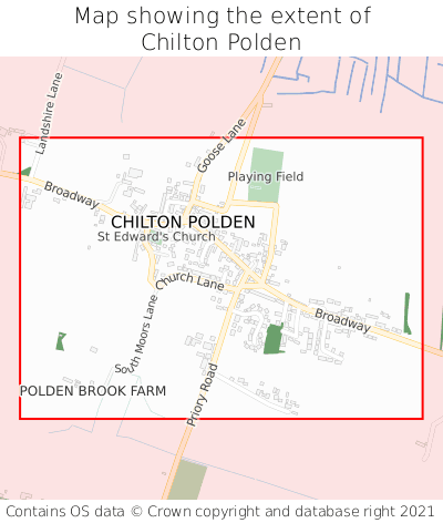 Map showing extent of Chilton Polden as bounding box
