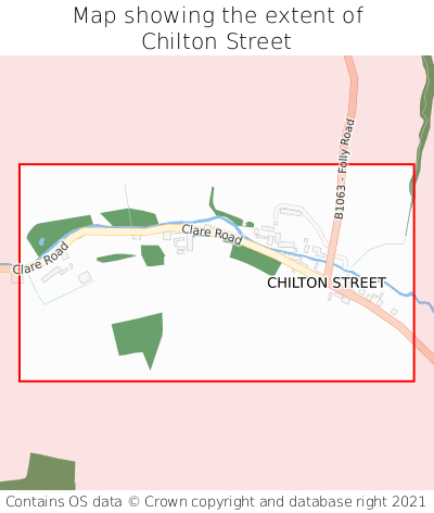 Map showing extent of Chilton Street as bounding box