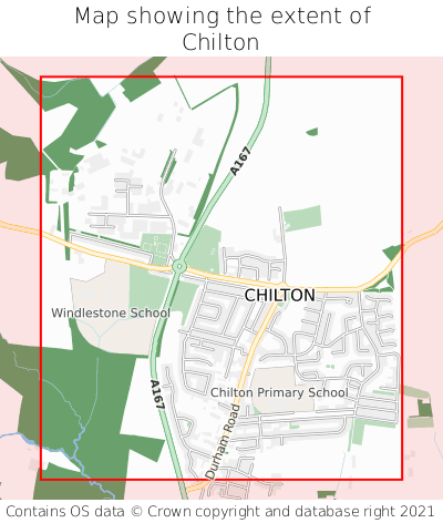 Map showing extent of Chilton as bounding box