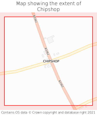 Map showing extent of Chipshop as bounding box