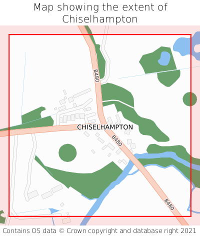 Map showing extent of Chiselhampton as bounding box
