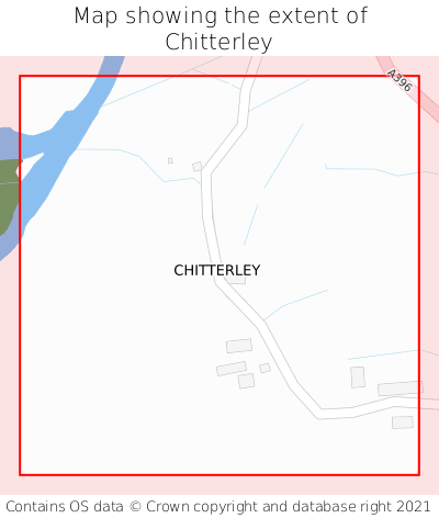 Map showing extent of Chitterley as bounding box