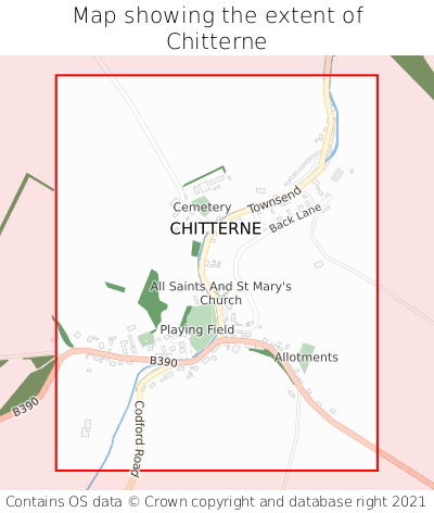 Map showing extent of Chitterne as bounding box