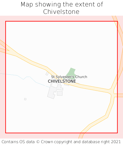 Map showing extent of Chivelstone as bounding box
