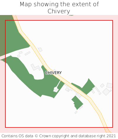 Map showing extent of Chivery as bounding box