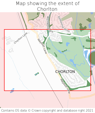 Map showing extent of Chorlton as bounding box