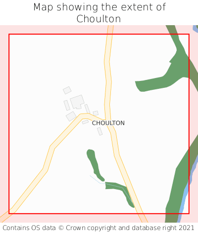 Map showing extent of Choulton as bounding box