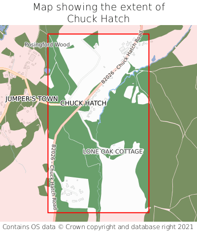 Map showing extent of Chuck Hatch as bounding box