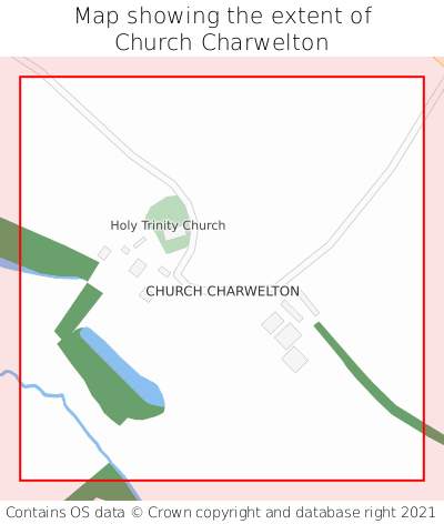 Map showing extent of Church Charwelton as bounding box