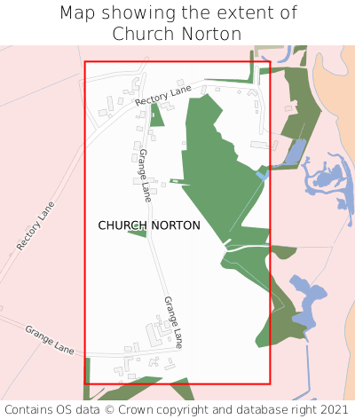 Map showing extent of Church Norton as bounding box
