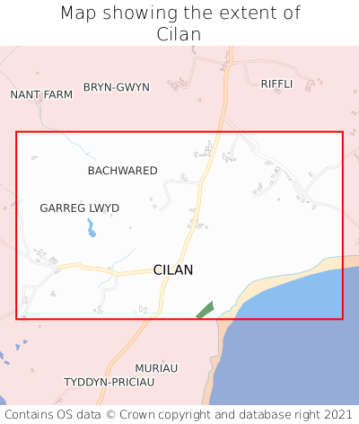 Map showing extent of Cilan as bounding box