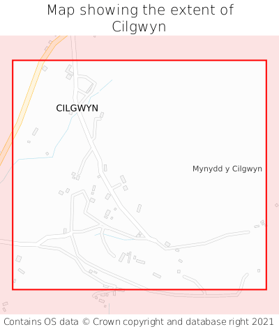 Map showing extent of Cilgwyn as bounding box