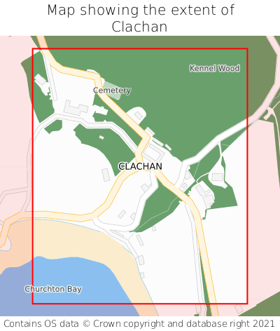 Map showing extent of Clachan as bounding box