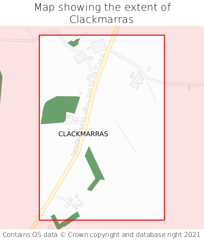 Map showing extent of Clackmarras as bounding box