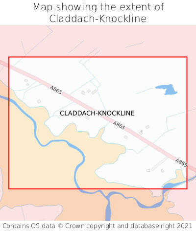 Map showing extent of Claddach-Knockline as bounding box