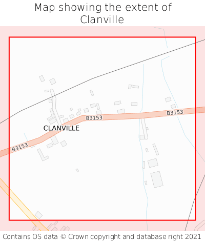 Map showing extent of Clanville as bounding box