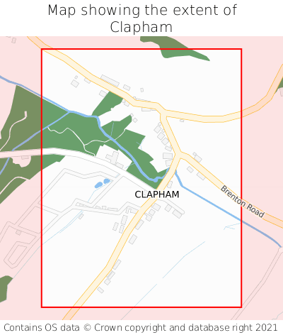 Map showing extent of Clapham as bounding box